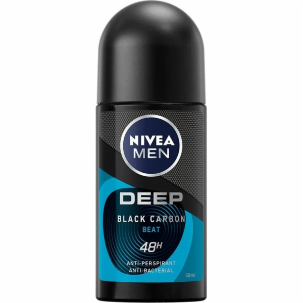 Nivea NIVEA_Men Deep Black Carbon Beat antiperspirant s aktivním uhlím Roll-On 50ml