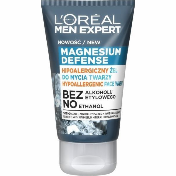 L'Oreal Paris LOREAL_Men Expert Magnesium Defense Face Wash hypoalergenní čisticí gel na obličej 100 ml
