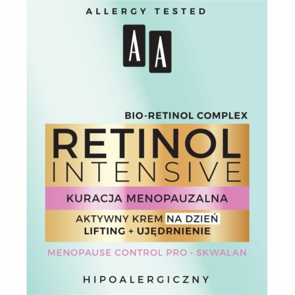 AA AA_Retinol Intensive Menopause Treatment aktivní liftingový a zpevňující denní krém 50ml