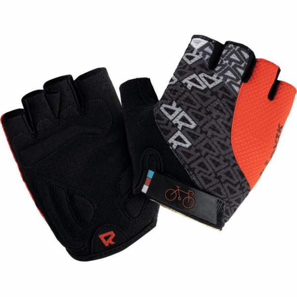 Cyklistické rukavice Radvik Radvik Runde, oranžové a černé, velikost XL
