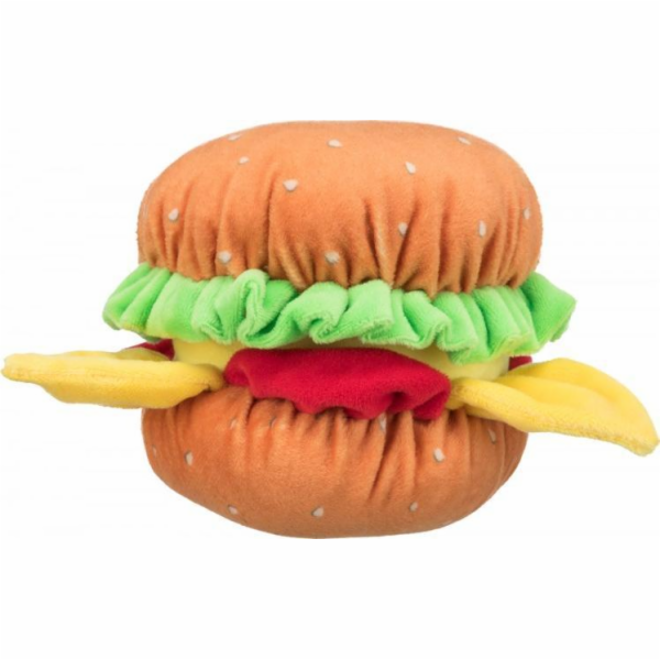 Trixie Burger, hračka, pro psy, plyšová, 13 cm, se zvukem