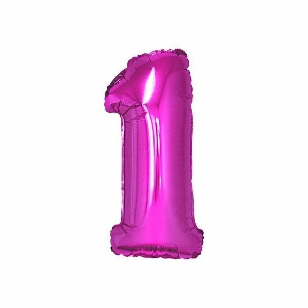 GoDan Fóliový balónek číslo 1 růžový Godan