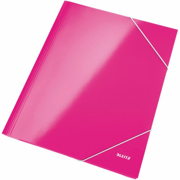 Leitz Leitz WOW složka s gumičkou, karton, růžová (39820023)