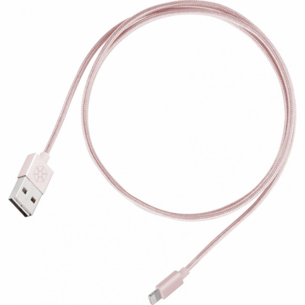 SilverStone USB-A – Lightning USB kabel 1 m růžový (52017)