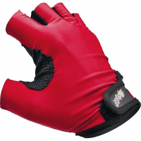 Sportovní kulturistické rukavice Allright Lycra, červené, velikost M