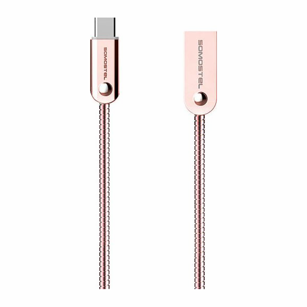 Somostel USB-A - USB-C USB kabel 1 m růžový (29028)