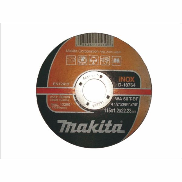 Makita INOX nerezový řezný kotouč 115x22,2x1,2mm D-18764