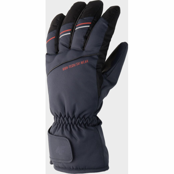 4f Pánské lyžařské rukavice H4Z22-REM002 Námořnická modrá velikost S