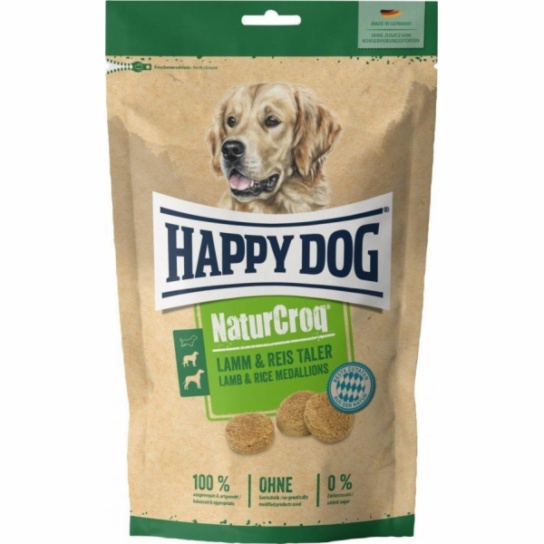 Happy Dog NaturCroq Lamm-Reis-Taler, plátky, pochoutka pro střední a velké psy, jehněčí maso - rýže, 700g