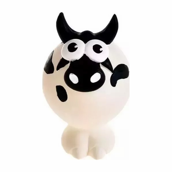 Hračka Barry King Dog, kráva, latex, se zvukem, 11,5 cm