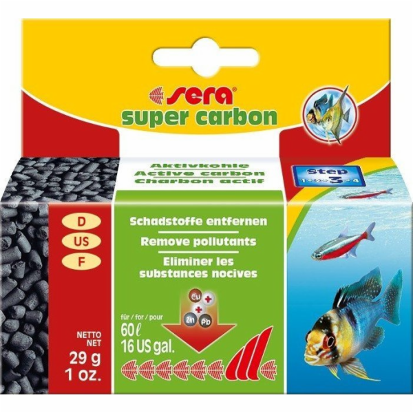 Sera Super carbon - aktivní uhlí 29 g