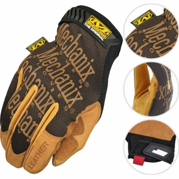 Mechanix Wear Mechanix Wear Originální kožené rukavice Black-Coyote XXL