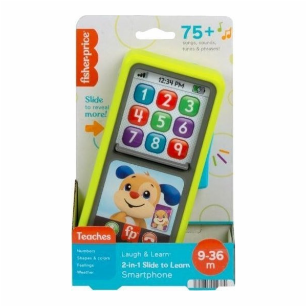 Chytrý telefon Fisher Price 2v1 Učte se a smějte se! , Přejíždějte a učte se