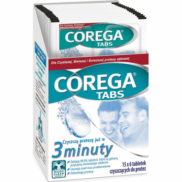 Čisticí tablety na zubní protézy Corega 6 ks.