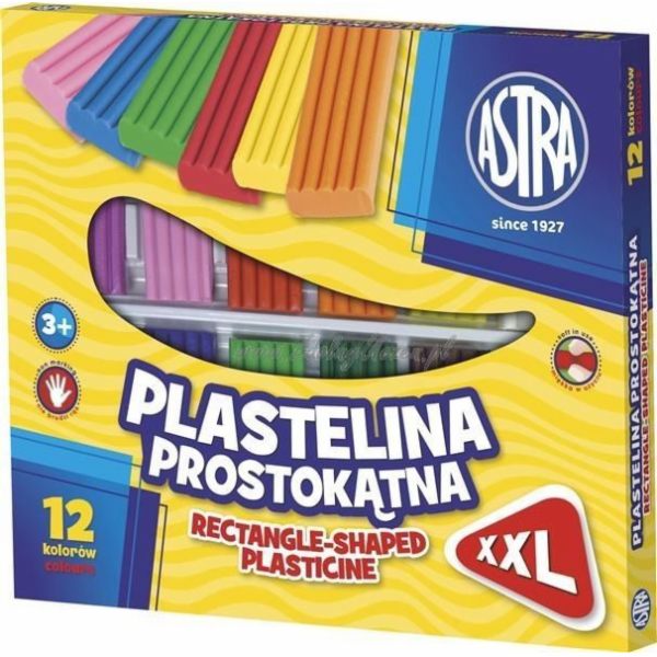Astra Obdélníková plastelína 12 barev 303117