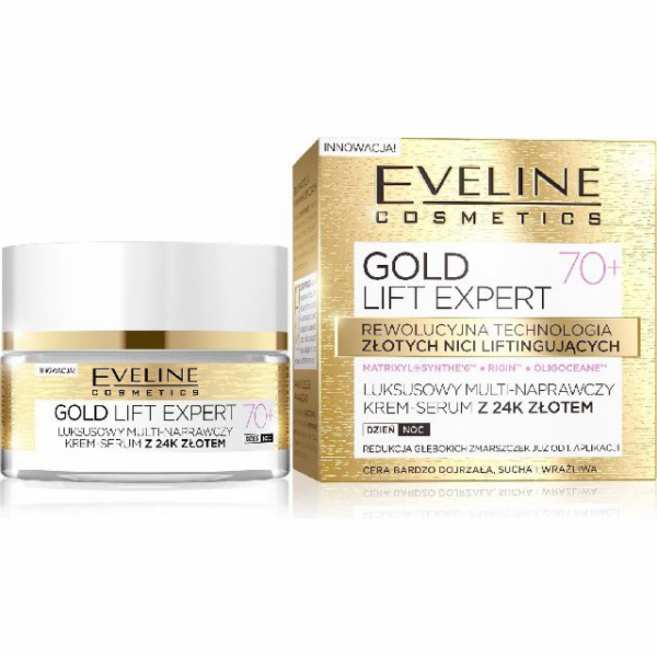 Eveline Gold Lift Expert 70+ Multi-repair krém-sérum na den a noc 50ml