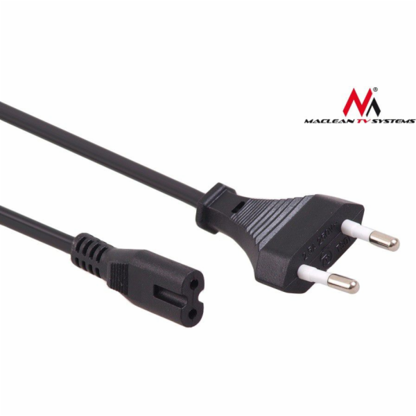 Maclean MCTV-809 napájecí kabel 2kolíkový 1,5m EU zástrčka pro osmičku