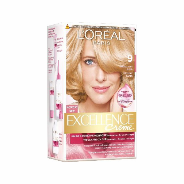 L'Oreal Paris Excellence Creme Coloring cream 9 velmi světlá blond
