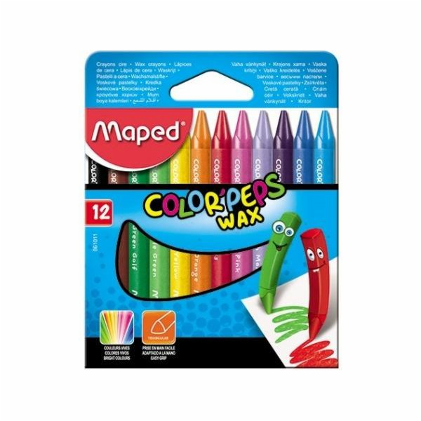 Pastelky na svíčky Maped Colorpeps 12 barev (861011)