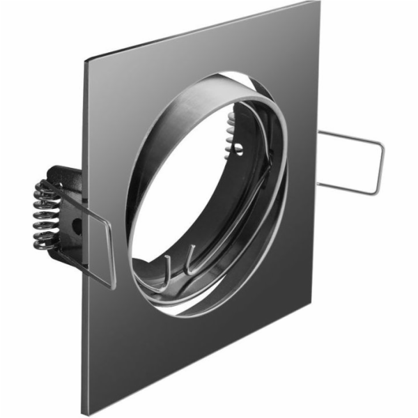 Bodové světlo GTV Porto-K s nastavitelným odlitkem IP20 černý chromový čtverec (OP-PRAN6-21)