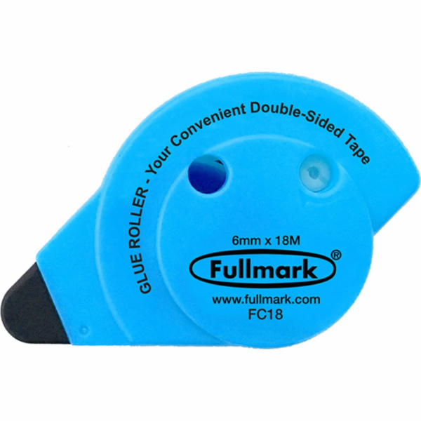 Fullmark Permanentní lepicí páska, fluorescenční modrá, 6mm x 18m, Fullmark