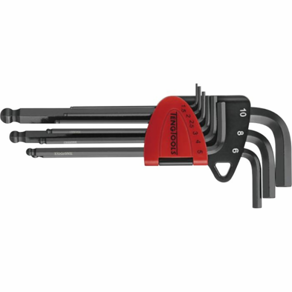 Teng Tools Sada imbusových klíčů typ L 1,5 - 10 mm s kuličkou 9 ks. (231760109)