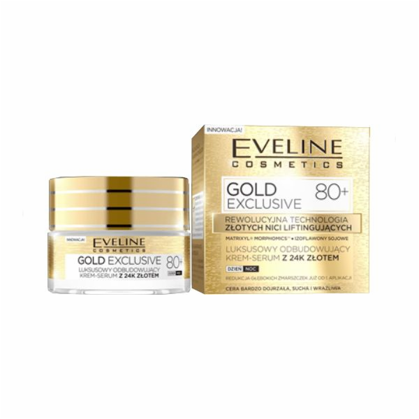 Eveline Gold Lift Expert 80+ Regenerační krém-sérum na den a noc 50ml