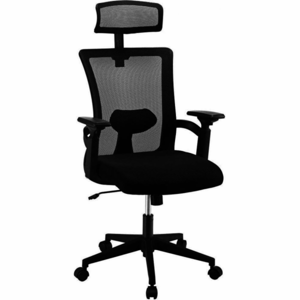 Kancelářská židle Techly Otočná kancelářská židle Techly, odvětrávaná zádová opěrka, opěrka hlavy