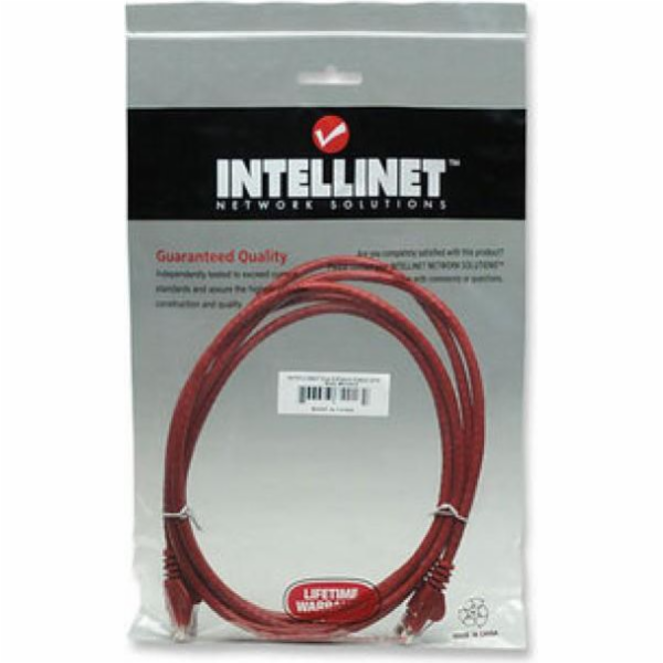 Intellinet Network Solutions Intellinet propojovací kabel RJ45 kat. 6 UTP 3m červený 100% měď (342179)