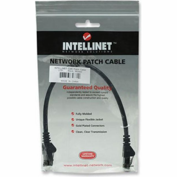 Intellinet Network Solutions Intellinet propojovací kabel RJ45 cat.6 UTP 0,5 m Černá 100% měď (342032)