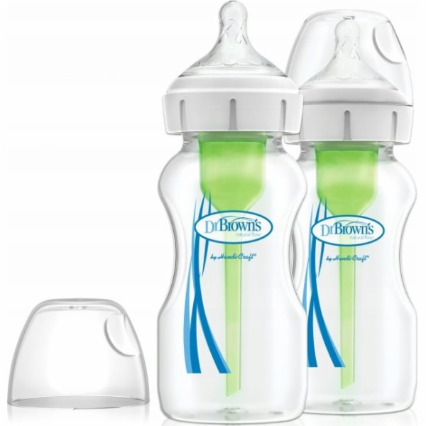 Dětská kojenecká láhev Dr Browns široké hrdlo Options+ 0m+ 270ml 2 kusy (WB92600)