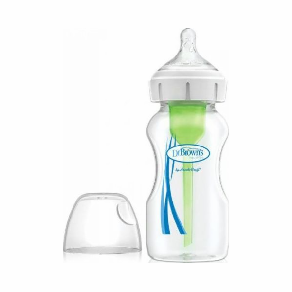Dr Browns širokohrdlá kojenecká láhev Options Plus 0m+ 270ml (WB91600)