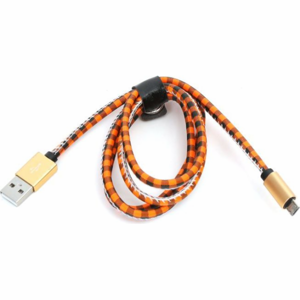 Platinet USB A/micro USB kabel, oranžový, 1m (PUCLC10)