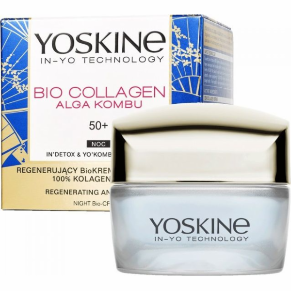 Yoskine Yoskine Bio Collagen Alga Kombu 50+ regenerační noční krém proti vráskám s bio vráskami 50 ml