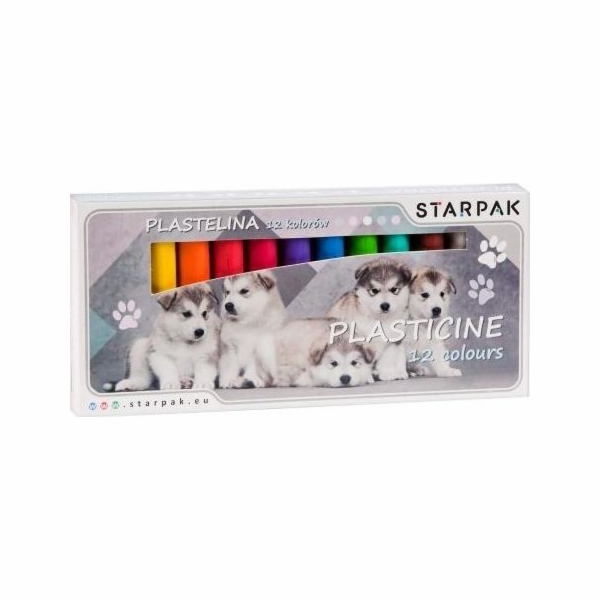 Starpak Plasticine 12 barev Cuties psi
