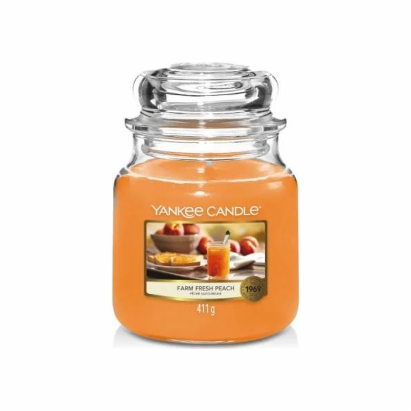 Yankee Candle YANKEE CANDLE_Medium Jar středně vonná svíčka Farm Fresh Peach 411g