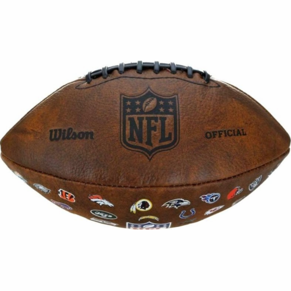 Wilson Wilson NFL Official Throwback 32 Team Logo Ball WTF1758XBNF32 Brown 9