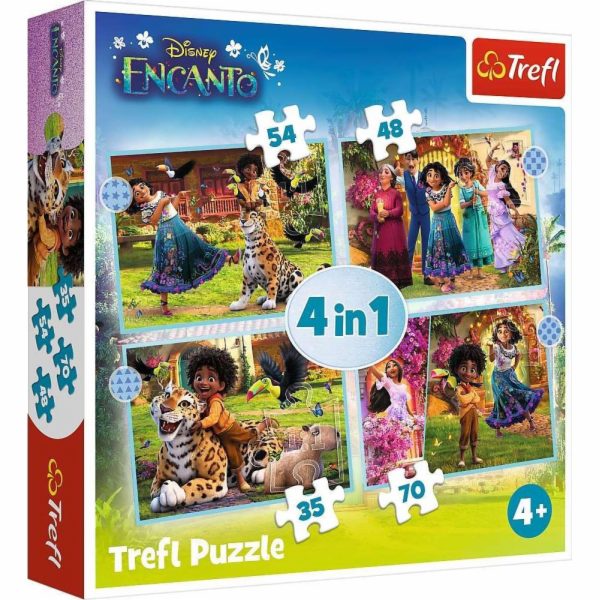 Trefl Puzzle 4v1 Naše kouzelné Encanto 207 dílků