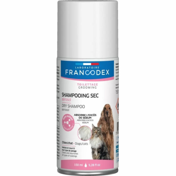 FRANCODEX Suchý šampon pro psy a kočky 150 ml