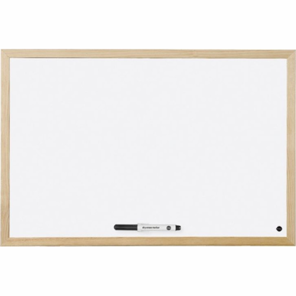 Bi-Office BI-OFFICE za sucha stíratelná tabule, magnetická, lakovaná, v dřevěném rámu, 900x600