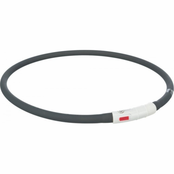 Trixie USB svítící čelenka, pro psy, černá, silikonová, XS–XL: 70 cm/ 10 mm,