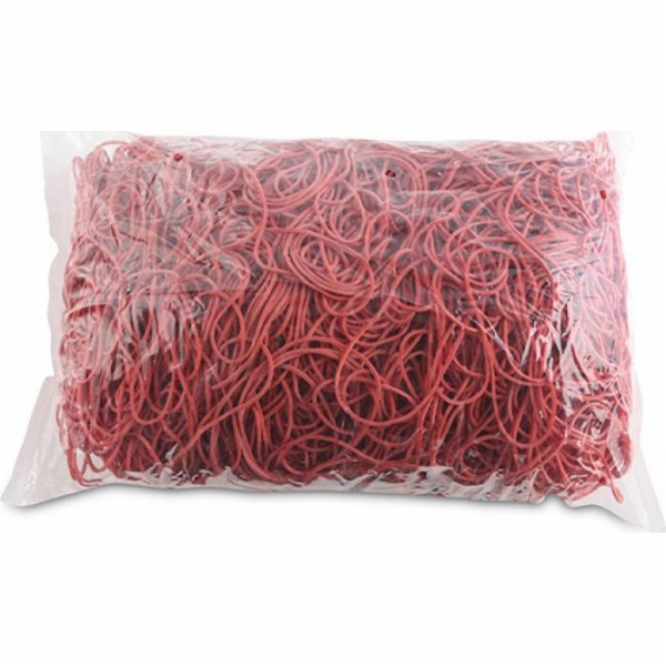 Kancelářské výrobky KANCELÁŘSKÉ PRODUKTY gumičky, průměr 70mm, 1,5x1,5mm, 60% guma, 1000g, bal, červená