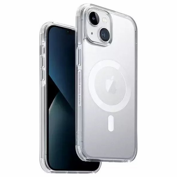 Uniq UNIQ Combat Apple iPhone 14 Pouzdro MagClick Charging transparentní/holubičí saténové čiré