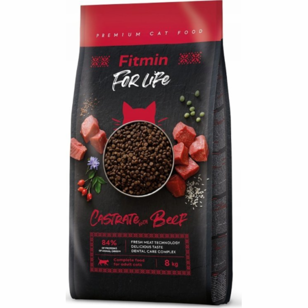 FITMIN For Life Castrate Beef - dry cat