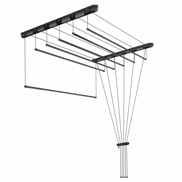Sušák stropní 60x90 cm černý