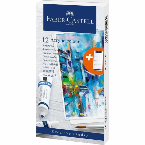 Faber-Castell Akrylové barvy v tubách 12 barev FABER CASTELL
