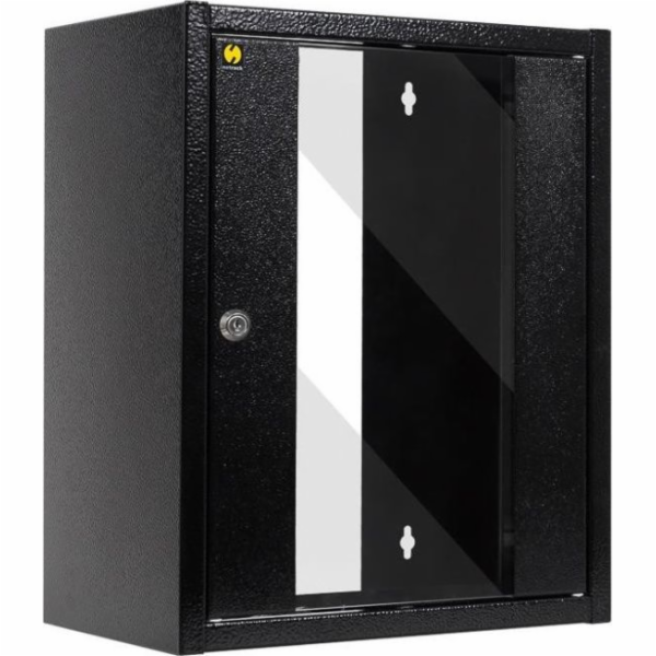 NetRack skříň, závěsná skříň 10'', 9U/300 mm? grafit, skleněné dveře (010-090-300-012)