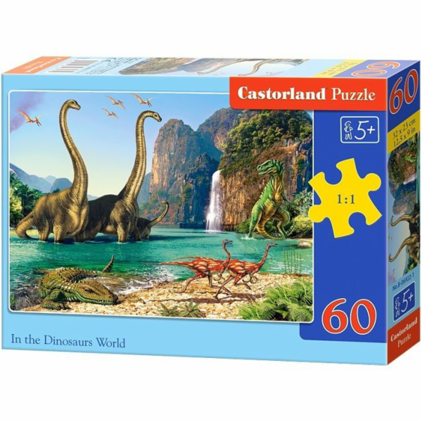 Castorland Puzzle Ve světě dinosaurů 60 dílků (229448)