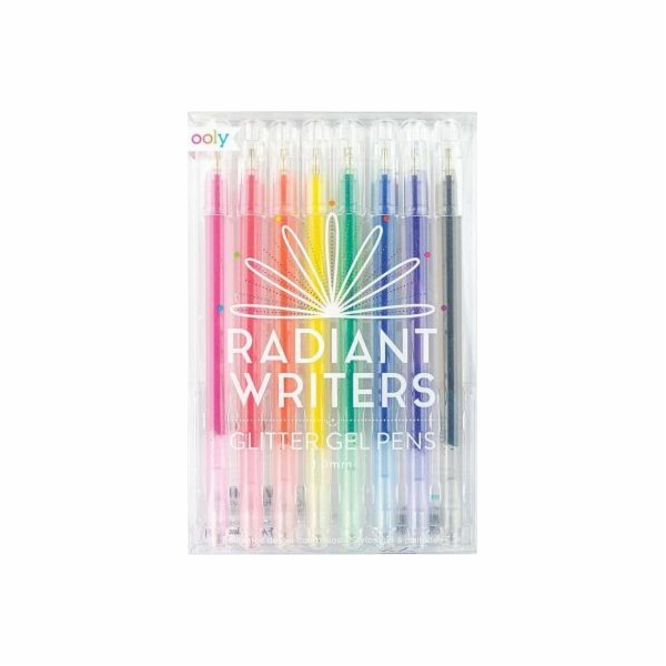 Colorful Balloons Gelová pera se třpytkami Radiant Writers 8 ks
