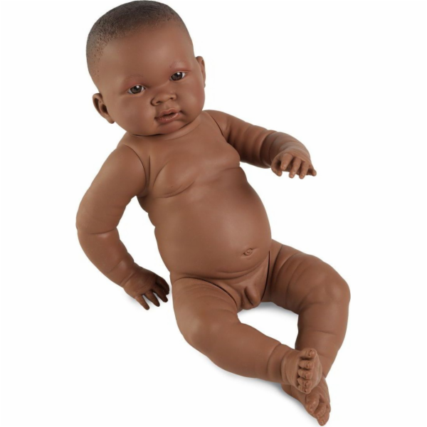 Llorens Panenka Baby boy Noah 45 cm bez oblečení, tmavá kůže (45003)